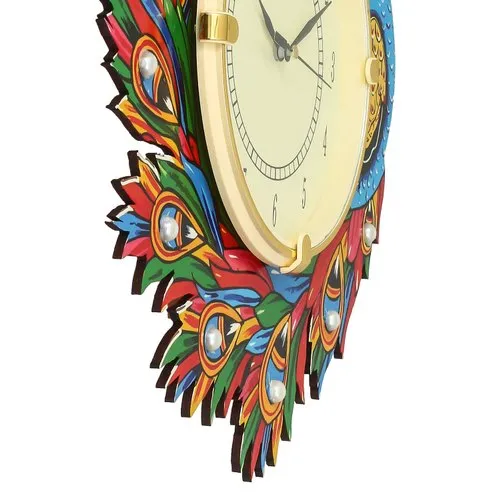 Wooden Wall Clock Multicolor