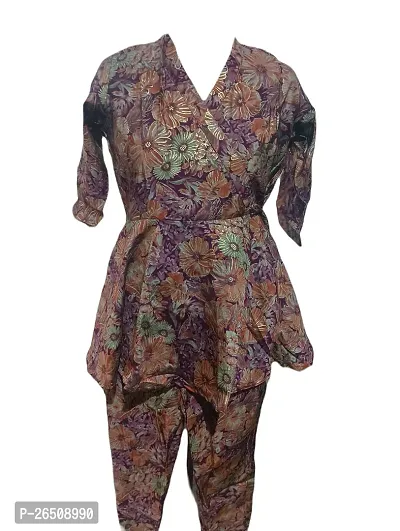 Stylish Multi colour Chiffon Printed Co-Ords Sets For Women